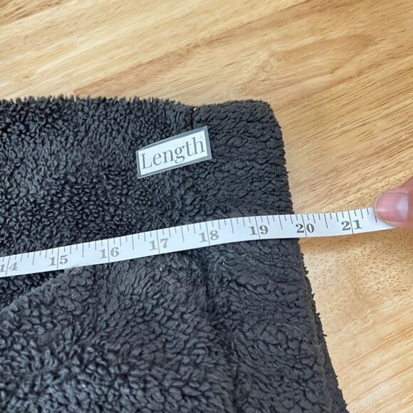 Aeropostale Black Cropped Teddy 1/4 Zip Pull Over Jacket Women's M - Picture 7 of 7